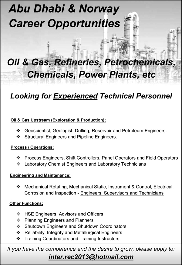 OIL & GAS, REFINERIES, PETROCHEMICALS