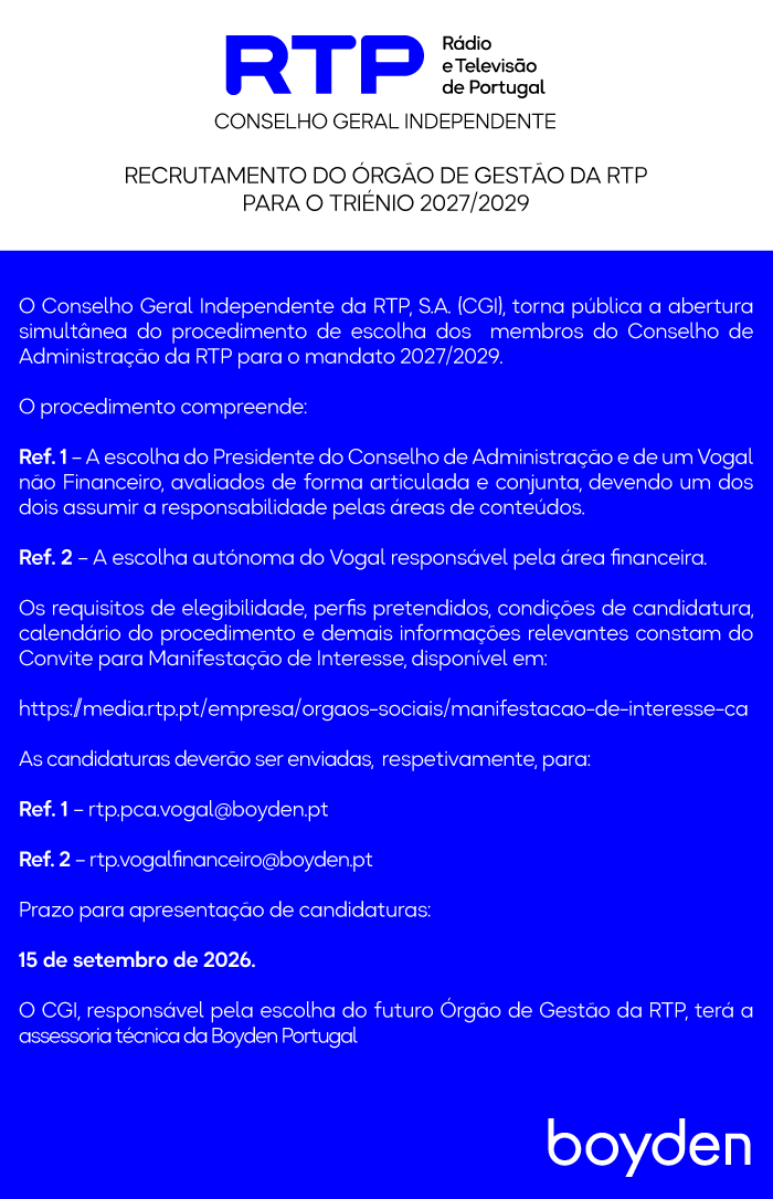 Recrutamento do Orgão de Gestão da RTP